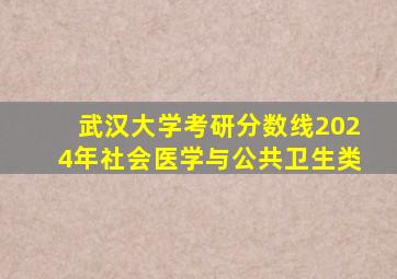 武汉大学考研分数线2024年社会医学与公共卫生类