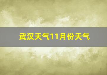 武汉天气11月份天气