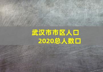 武汉市市区人口2020总人数口