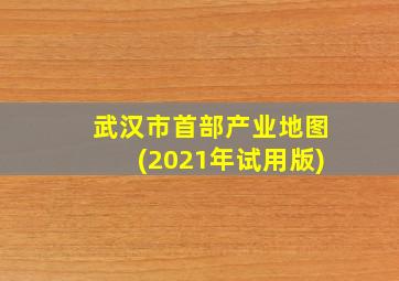 武汉市首部产业地图(2021年试用版)