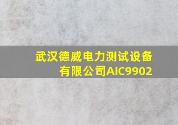 武汉德威电力测试设备有限公司AIC9902