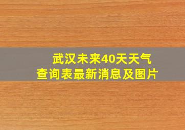 武汉未来40天天气查询表最新消息及图片