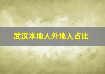 武汉本地人外地人占比