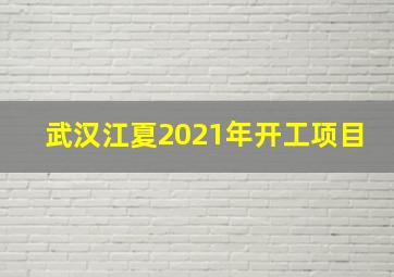 武汉江夏2021年开工项目