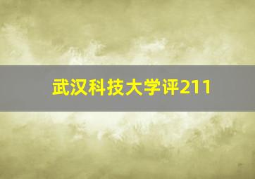 武汉科技大学评211