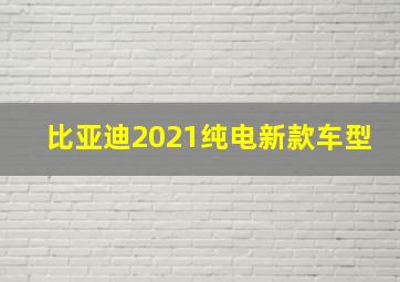 比亚迪2021纯电新款车型