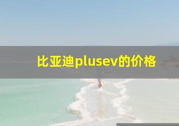 比亚迪plusev的价格