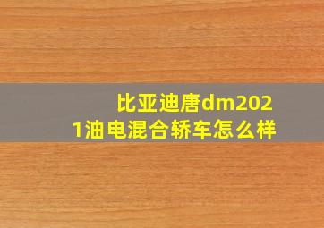 比亚迪唐dm2021油电混合轿车怎么样