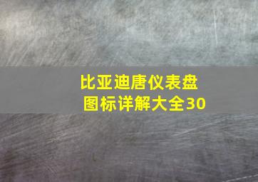 比亚迪唐仪表盘图标详解大全30