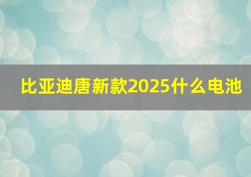 比亚迪唐新款2025什么电池