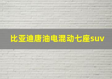 比亚迪唐油电混动七座suv