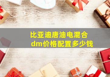 比亚迪唐油电混合dm价格配置多少钱