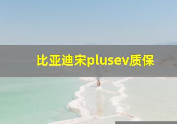 比亚迪宋plusev质保