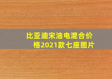 比亚迪宋油电混合价格2021款七座图片