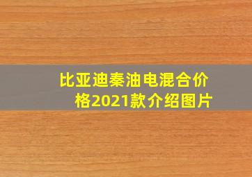 比亚迪秦油电混合价格2021款介绍图片