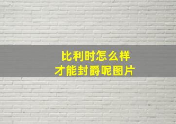 比利时怎么样才能封爵呢图片