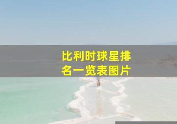 比利时球星排名一览表图片