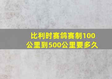 比利时赛鸽赛制100公里到500公里要多久