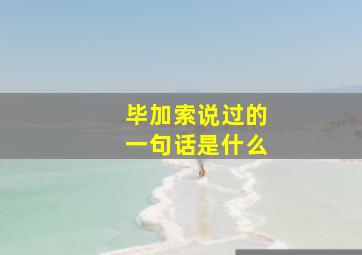 毕加索说过的一句话是什么