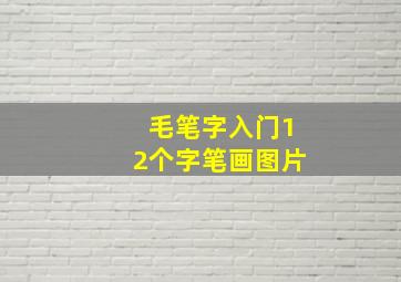 毛笔字入门12个字笔画图片