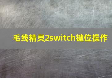 毛线精灵2switch键位操作