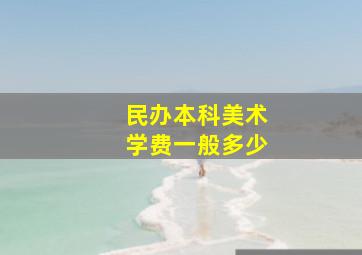 民办本科美术学费一般多少