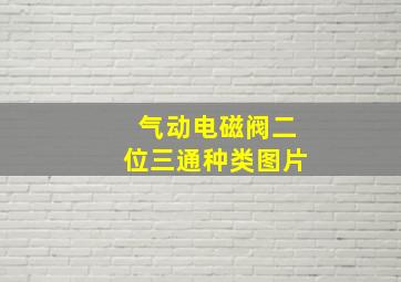 气动电磁阀二位三通种类图片