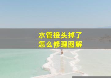 水管接头掉了怎么修理图解