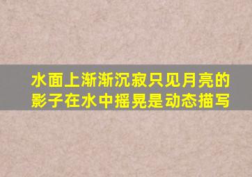 水面上渐渐沉寂只见月亮的影子在水中摇晃是动态描写