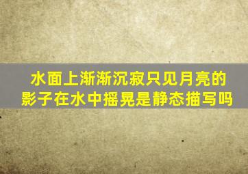 水面上渐渐沉寂只见月亮的影子在水中摇晃是静态描写吗