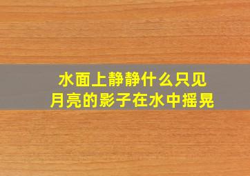 水面上静静什么只见月亮的影子在水中摇晃