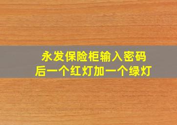 永发保险柜输入密码后一个红灯加一个绿灯