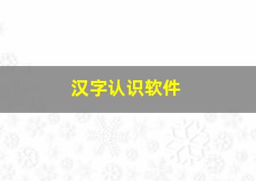 汉字认识软件