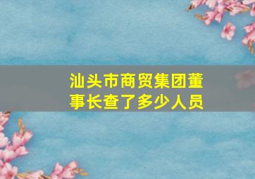 汕头市商贸集团董事长查了多少人员