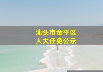 汕头市金平区人大任免公示