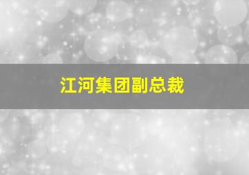 江河集团副总裁