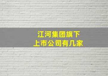 江河集团旗下上市公司有几家