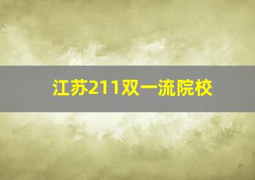 江苏211双一流院校