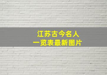 江苏古今名人一览表最新图片