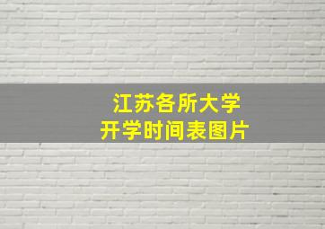 江苏各所大学开学时间表图片