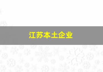 江苏本土企业