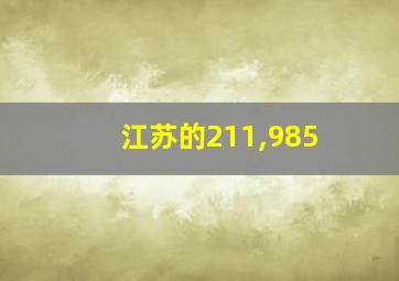 江苏的211,985