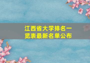 江西省大学排名一览表最新名单公布