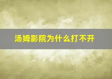 汤姆影院为什么打不开