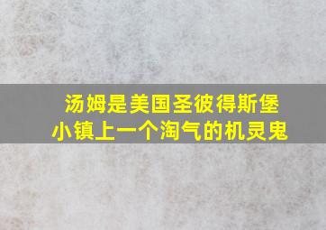 汤姆是美国圣彼得斯堡小镇上一个淘气的机灵鬼