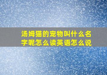 汤姆猫的宠物叫什么名字呢怎么读英语怎么说