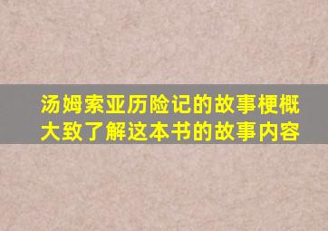 汤姆索亚历险记的故事梗概大致了解这本书的故事内容