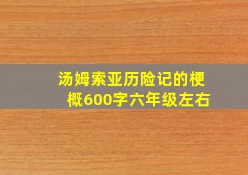 汤姆索亚历险记的梗概600字六年级左右