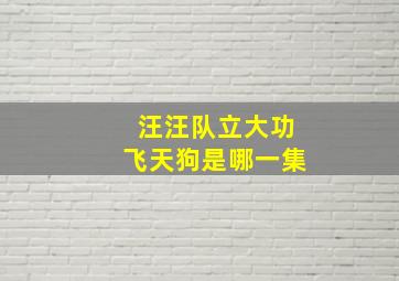 汪汪队立大功飞天狗是哪一集