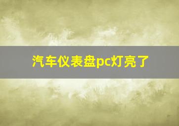 汽车仪表盘pc灯亮了